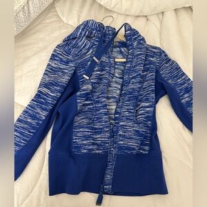 Zella Blue and White Hooded Jacket